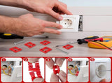 148 Pcs Electrical Outlet Box Spacers, Stackable Plastic Flush Mount Shims for Receptacles V1188-MS-721-037