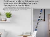2-piece Home Cleaning Bundle - Purple UV Mattress Mite Vacuum Cleaner & White Cordless Handheld V888-ELOSUNG53368
