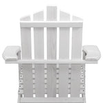 Gardeon 3PC Adirondack Outdoor Table and Chairs Wooden Beach Chair White FF-BEACH-UF-CH-WH-3PC