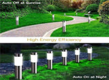 Solar LED Garden Pathway Silver Cool White Outdoor Landscape Lamp Waterproof with Automatic V1358-D132-QAZMLP0006