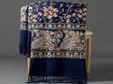 European-American Style Auspicious Embroidered Shawl Scarf, High-End Autumn & Winter Warm V1232-FXRPJ006