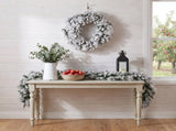 Christabelle Snowy Dorset Pine Christmas 2pc Set 61cm Christmas Wreath and Garland with LED Lig CMB-WFLSD-WG