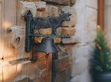Cast Iron Cow Doorpost w Bell 26cm V637-74145COW