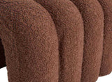 2X Ridge Arch Ottoman Stool Teddy Fleece Fabric Foot Rest 45cm BROWN V274-FT-STKJP4177-CHO2
