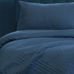 Ardor Eddison Cornflower Light Quilted Embossed Quilt Cover Set King V442-INT-QUILTCS-EDDISON-CORNFLOWER-KI