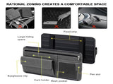 Car Sun Visor Organizer, Soft Leather Surface Eyeglasses Note Card Holder Car Storage Bag, V1192-AZ-W-3083