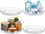 4 Pack 9 Inch Clear Acrylic Lazy Susan, Non-Skid Turntable Organizer for Cabinet, Kitchen, Pantry V1259-DP01-A-4574