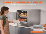 Hot Box Food Warmer, 4-Tier Concession Warmer with Water Tray, 4 Pans, Single-door and Adjustable V952-XXSPBWJ4CBTMLX7IBV3