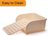 X-Large Rabbit Litter Box with 10PCS Bonus Pads, Drawer, Corner Toilet Box 17.3" x 13" and Bigger V1258-DP02-C-908