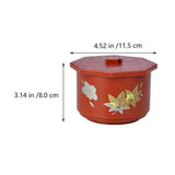 1Set Japanese Style Red Miso Soup Tureen Drop Resistant Kitchen Supplies V1370-AZ4-09691