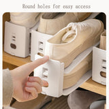 Adjustable Shoe Rack Organizer, 10-Pack Stackable Shoe Shelf for Closet Storage Space-Saving V1107-CS-SCXTJ