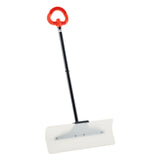 Snow Pusher Shovel, 61 cm Wide Outdoor Snowplow Shovel with Ergonomic Grip, HDPE Plastic Blade, V952-WLKSL2025INC5GA89001V0