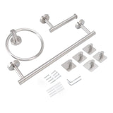 Bathroom Hardware Set with Towel Rings Towel Bar Tissue Holder 5 Hooks 304 Stainless Steel Bathroom V1294-YM0716-3112220055211
