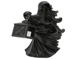 LED Halloween Ornament Resin Witch Sculpture Statue Lantern for Garden Terrace FestivalsBlack V1294-YM0710-3119210219012