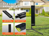 Badminton Net, Height Adjustable Volleyball Net, 17ft Wide Foldable Pickleball Net, Portable Easy V952-ZCGDZYMQW172IS8ZSV0