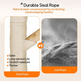 Cat Tree Scratcher Plush Sisal Willow Wood w Basket Cushion V178-66927