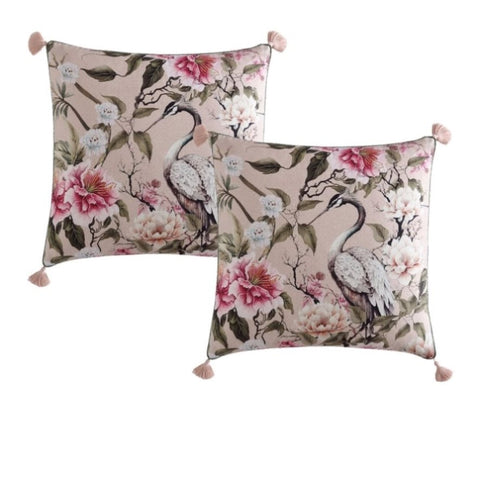 Logan & Mason Pair of Lisha Rose European Pillowcases 65 x 65cm V442-LED-PILLOWC-LISHA-ROSE-EU