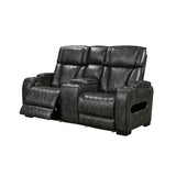 3-2-1 Seater Electric Air Leather Dark Grey Recliner Set V43-SET-EMP-3R-2R-1RGR