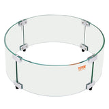 Fire Pit Wind Guard, 740 x 214mm Round Glass Flame Shield, 6mm Thick Fire Table Accessory, Clear V952-HKFFZGHBLYX8YM3ZUV0
