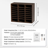 VEVOR Wood Literature Organizer Adjustable File Sorter 24 Compartments Brown V952-MZWJZLFPJBH24D1RVV0