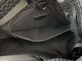 Leather Backpack Mesh Backpack Hybrid Backpack Travel Backpack Stylish Backpack - Black - Size M V1347-DSZ-001-001-BLK-M