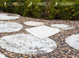 Durable White Polypropylene Concrete Mold for Pathway Stones with Convenient Brick Template V1192-AZ-W-22445