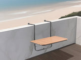Balcony Hanging Table, 595 x 400 mm Folding Balcony Railing Table, Outdoor Balcony Bar Table for V952-FXGZSM25INCHDZVCRV0