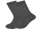 Merino Wool Mens Thermal Diabetic Socks Loose Top Circulation 12 Pairs - Grey V563-SO-201-GRY-12PR-7-11