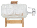 Beverage Barrel Thickened Glass Sealed Medlar Ginseng Wine Brewing Jar Dispenser with Faucet for V1294-YM0716-3118220128511