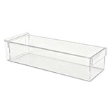 Clear Rectangular Acrylic Dessert Container With Dust Cover Portable Storage For Cake Pastry Home V1369-AZ3-W-14926