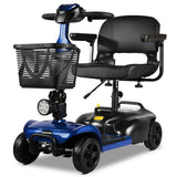 EQUIPMED FreeLite Mid-Sized Electric Foldable Mobility Scooter, Lithium Battery, Long Range and V219-HMBMSCEQ4LBB