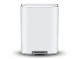 Cefito Kitchen Trash Can 40L Pedal Bins Rubbish Bin Steel with Soft Close Lid, Removable Inner RB-40L-1C-WH