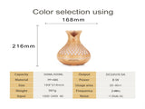 Wood Grain 500ml Wood-Grain Essential Oil Aroma Diffuser with Lattice Design and Humidifier V888-ELOSUNG28450
