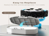 Official 12 Pack Cat Water Fountain Replacement Filters & Pre-Filter Sponges for 108oz/3.2 Stainless V1258-DP02-C-1382