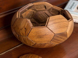 Handcrafteden Football Puzzle 3D Mortise and Tenon Soccer Ball Assembly Kit Walnut , Beech V1107-CS-LBSMZQ1