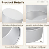 3PCS Round Cake Pans, 8" Aluminum Alloy Tier Baking Pan, DIY Cake Baking Molds, Nonstick Cake V1369-AZ3-W-08695