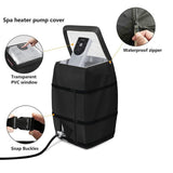 Hot Tub Spa Heater Pump Cover with Transparent PVC Top Window and Zipper Opening,Heavy Duty V1192-AZ-W-1090