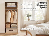 Artiss Wardrobe Clothes Closet Storage Organizer Shelf Pine FURNI-N-WR02-WD-AB