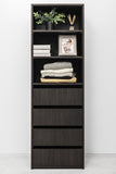 GENEVA THREE SHELF/FOUR DRAWER BUILT IN WARDROBE - CLASSIC - NORDIC ASH V164-ECW2C