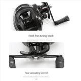 4X Water Drop Wheel Fishing Baitcasting Reel 181 Shaft 7.21 High Gear Metal Line Cup Sea Jig Wheel V1370-AZ4-10359