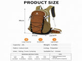 Lightweight Hiking Backpack 20L Brown - Ultralight Oxford Cloth Daypack with Breathable Mesh Back, V888-ELOSUNG57058-2