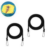2 Pack 9.84Ft Elastic Bungee Cords with Carabiner Hooks, Heavy Duty Water Floating Foam Pad Mat V1369-AZ3-W-16172