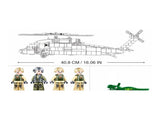 Sluban B1012 Model Kit UH60 Black Hawk Medical Rescue Helicopter US Army MEDEVAC Air Force Mili SLB1012