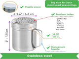 10 14oz o each Metal Salt Pepper Dredge Parmesan Cheese Shakers - with Handles and Caps V1259-DP01-F-537