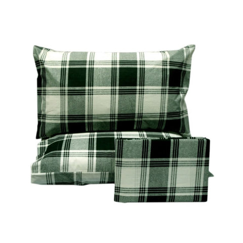 Polyester Cotton Checkered Forest Quilt Cover Set King V442-ABR-QUILTCS-LUNACHECKERED-FOREST-KI