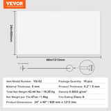 VEVOR Ceiling Tiles 10-Pack 24 x 24 in PVC Foam Fire-Rated Smooth White V952-THBZPVCFPB1010YENV0