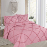 Beverley Pink 3 Pce Lightly Quilted Polyester Cotton Coverlet Set Queen V442-STT-COVERLET-BEVERLEY-PINK-QS