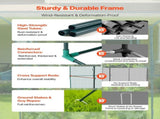 Crop 3.56 x 1.2 x 1.94 m Plant Protection Tent with Zippered Door, Wind-Resistant Tall Crop V952-ZZBHZ1PCS144OHU8N001V0