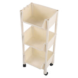 Compact Rolling Storage Organizer Large Capacity Mobile Utility Cart Movable Storage Book Shelves V1294-YM0901-3116230009714