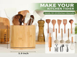 1 Piece Wooden Cutlery Holder 360 Degree Rotating Holds 10 to 15 Pieces, 15 cm V1237-ZY-818-244